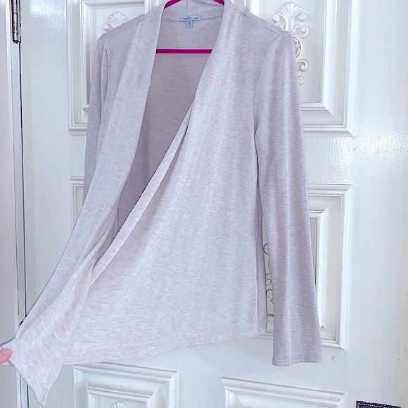 Cool, Comfy & Casual Lightweight Waterfall Draped Open Front Sweater L/XLG - Picture 5 of 16